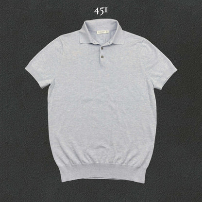 Light Blue Suitsupply Polo Shirt - Men M - New - Revaleur