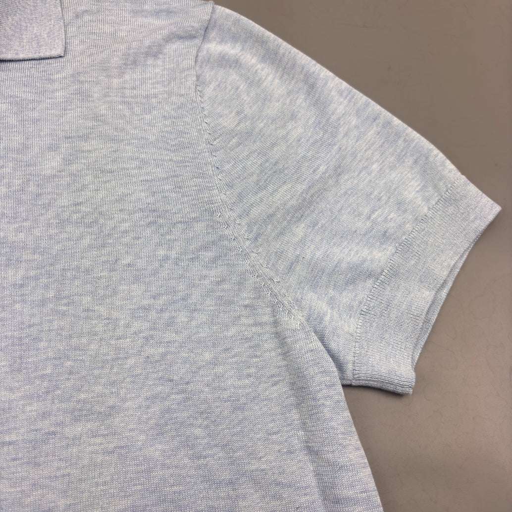 Light Blue Suitsupply Polo Shirt - Men M - New - Revaleur