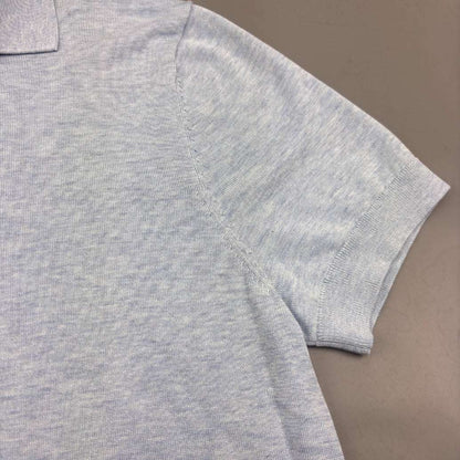 Light Blue Suitsupply Polo Shirt - Men M - New - Revaleur