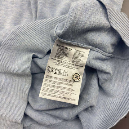 Light Blue Suitsupply Polo Shirt - Men M - New - Revaleur