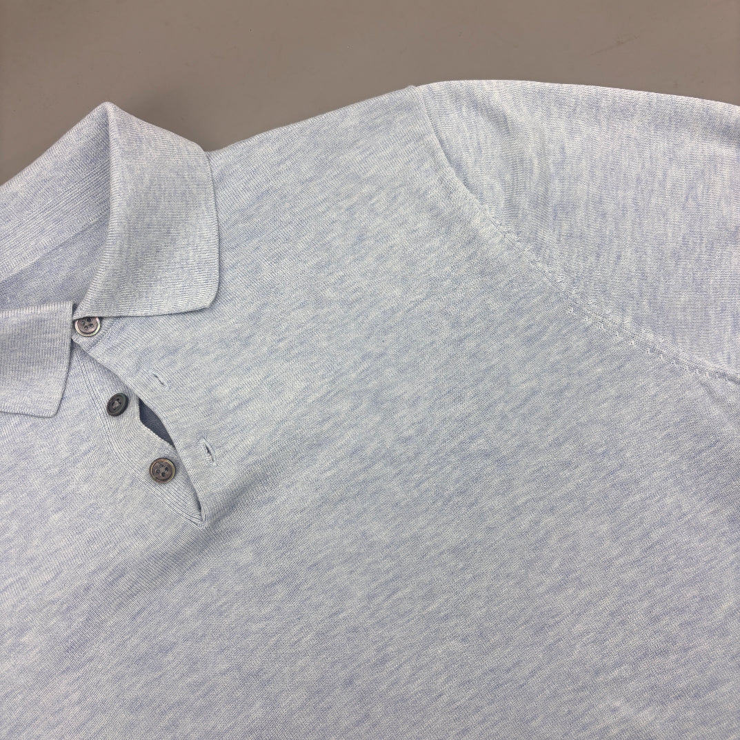 Light Blue Suitsupply Polo Shirt - Men M - Very Good - Revaleur