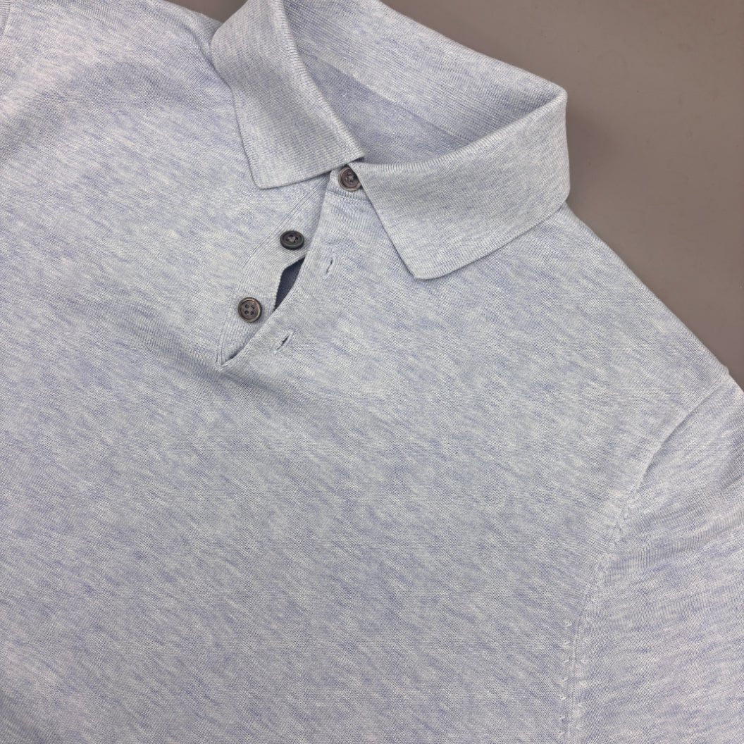 Light Blue Suitsupply Polo Shirt - Men M - Very Good - Revaleur