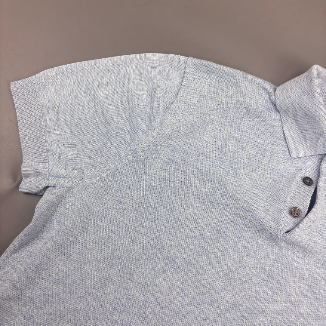 Light Blue Suitsupply Polo Shirt - Men M - Very Good - Revaleur