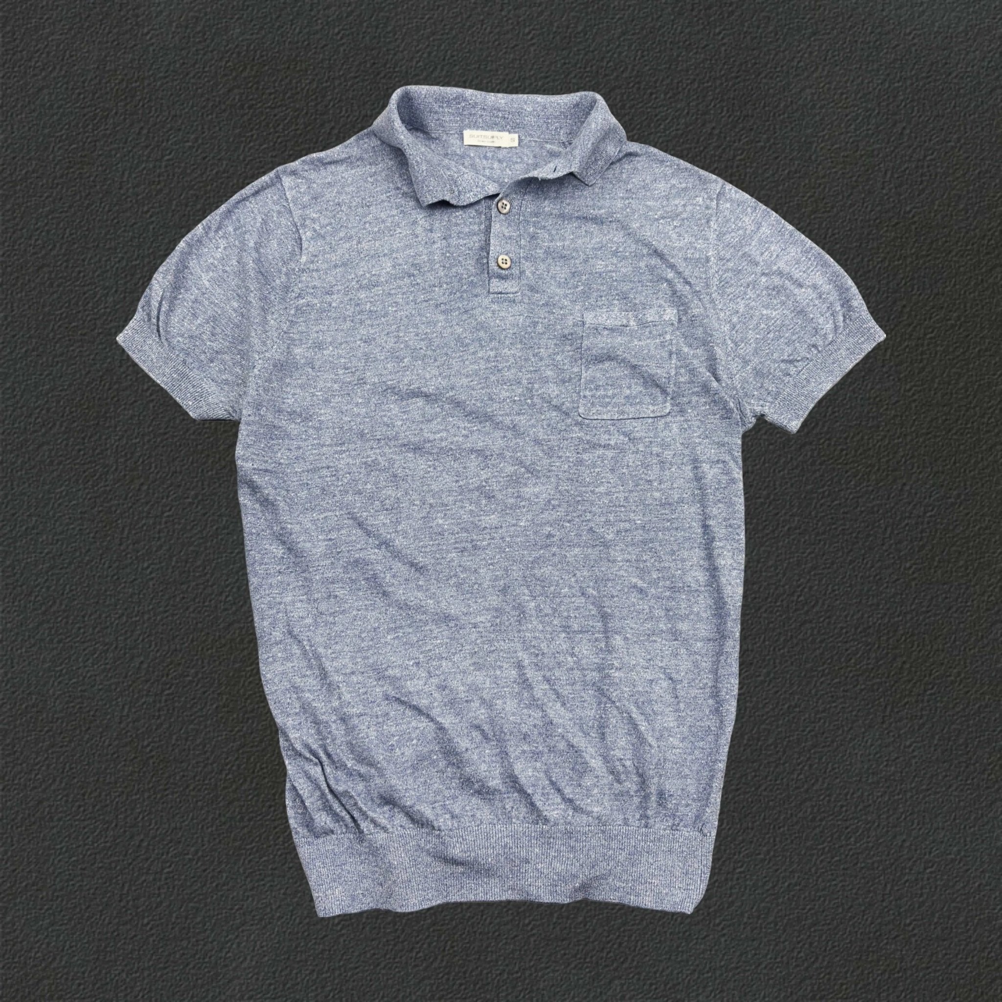 Light Blue Suitsupply Polo Shirt - S - Very Good - Revaleur