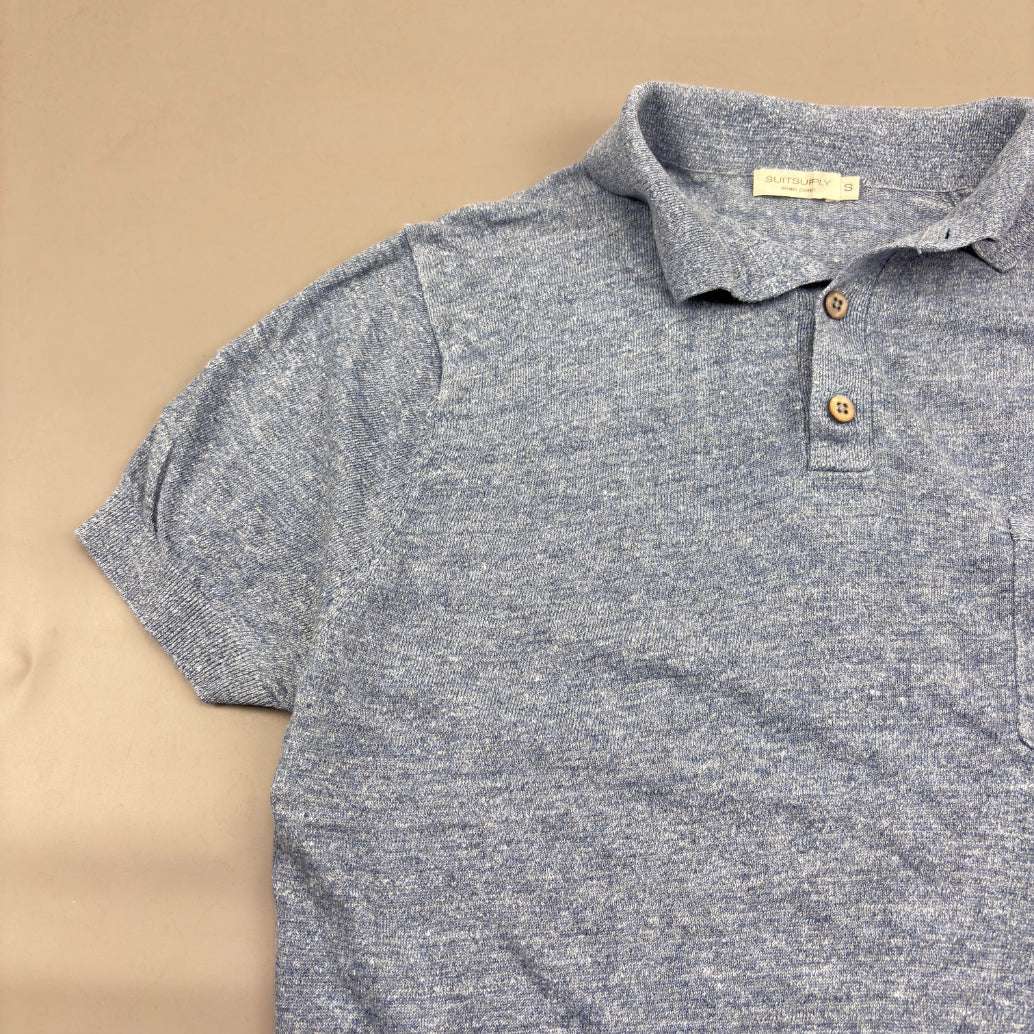 Light Blue Suitsupply Polo Shirt - S - Very Good - Revaleur
