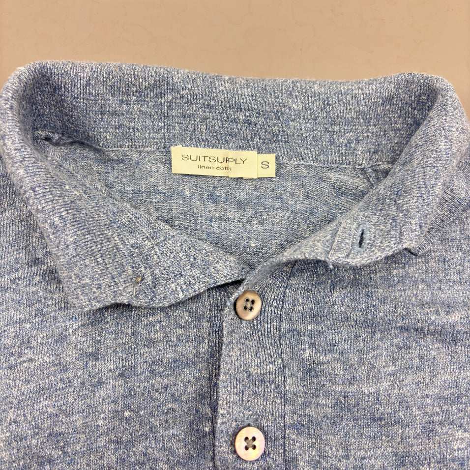 Light Blue Suitsupply Polo Shirt - S - Very Good - Revaleur