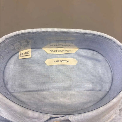 Light Blue Suitsupply Popover - Men 40 - New With Tags - Revaleur