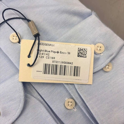 Light Blue Suitsupply Popover - Men 40 - New With Tags - Revaleur