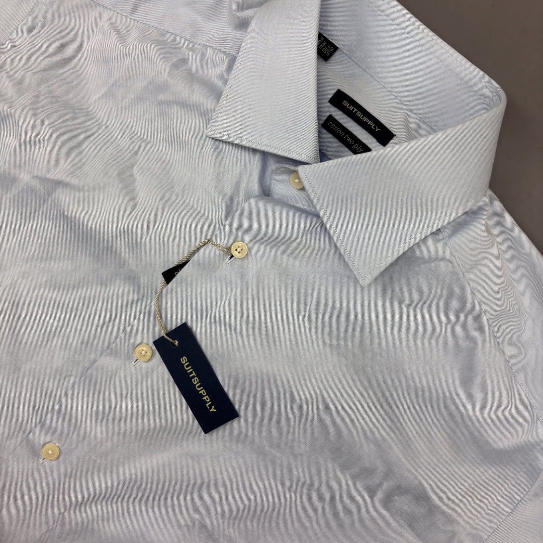 Light Blue Suitsupply Shirt - Men 39 - New With Tags - Revaleur