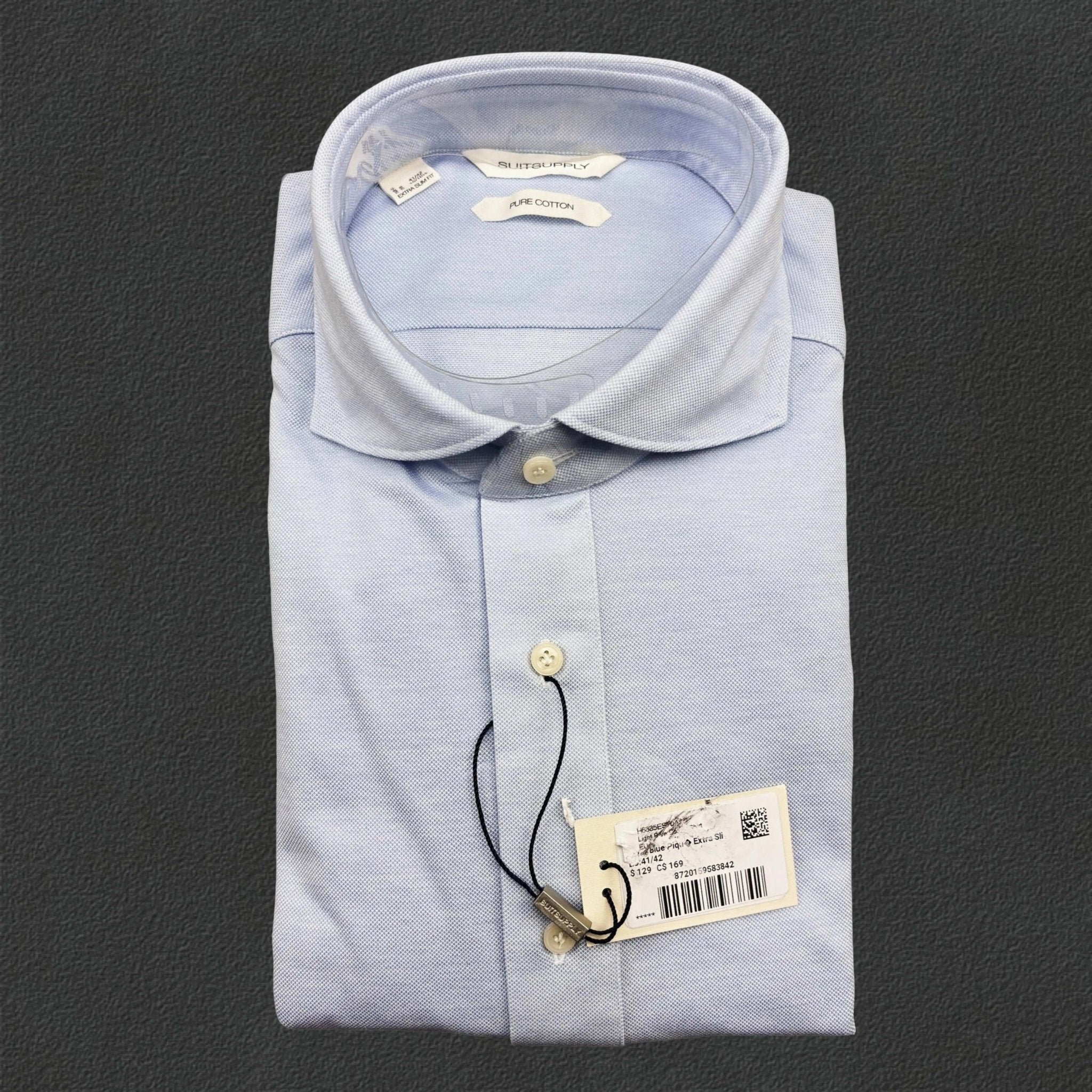 Light Blue Suitsupply Shirt - W42 - New With Tags - Revaleur