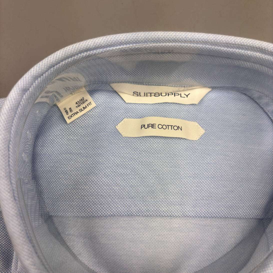 Light Blue Suitsupply Shirt - W42 - New With Tags - Revaleur