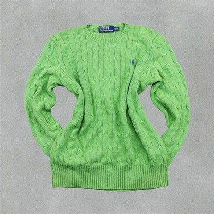Light Green Knitted Sweater - M - Excellent Condition - Revaleur