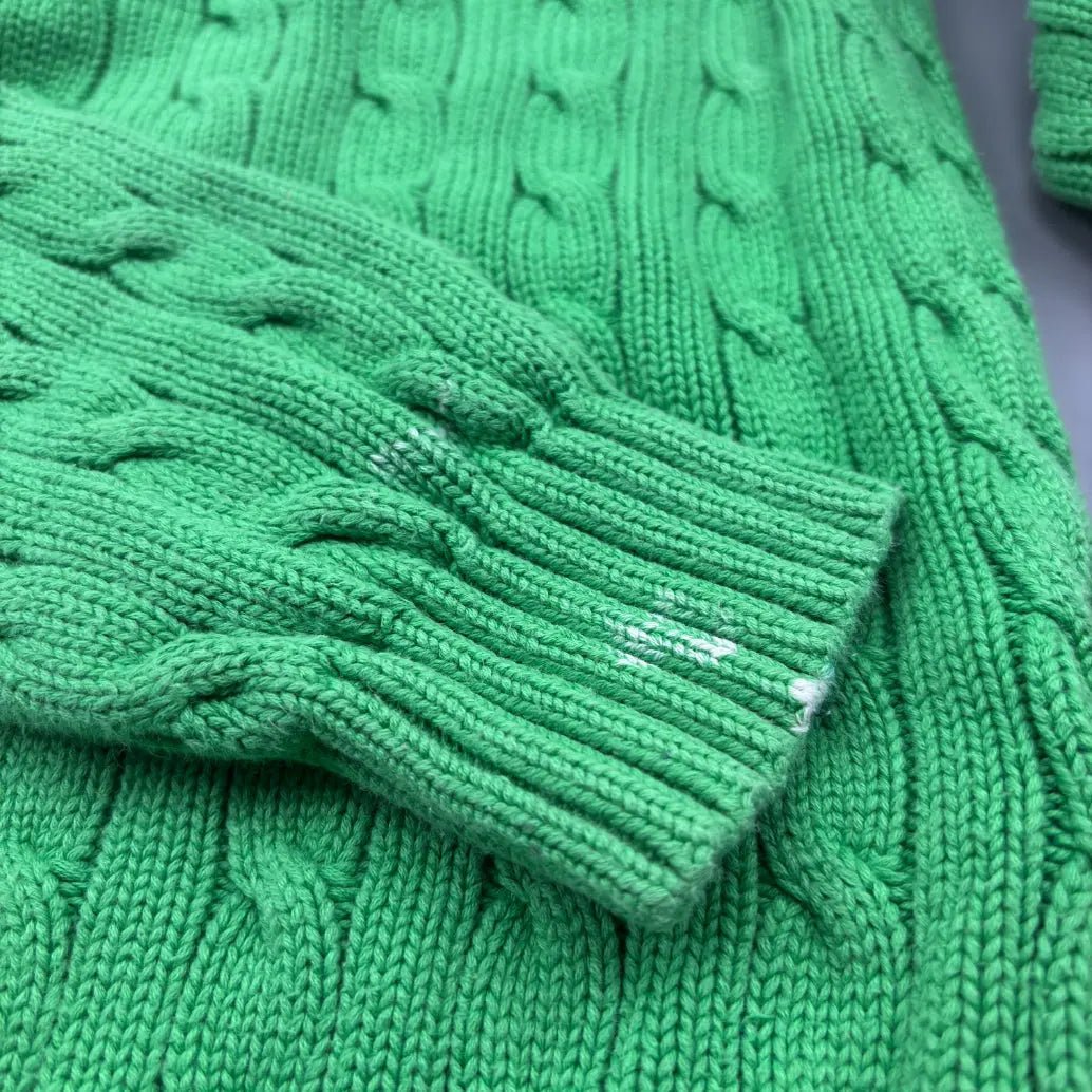 Light Green Ralph Lauren Knitted Sweater - M - Very Good Condition - Revaleur