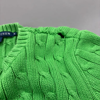 Light Green Ralph Lauren Knitted Sweater - M - Very Good Condition - Revaleur