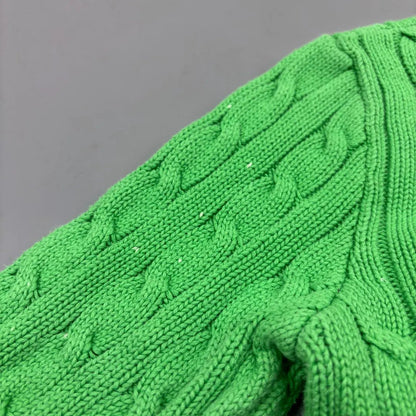 Light Green Ralph Lauren Knitted Sweater - M - Very Good Condition - Revaleur