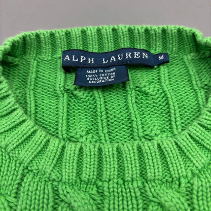 Light Green Ralph Lauren Knitted Sweater - M - Very Good Condition - Revaleur