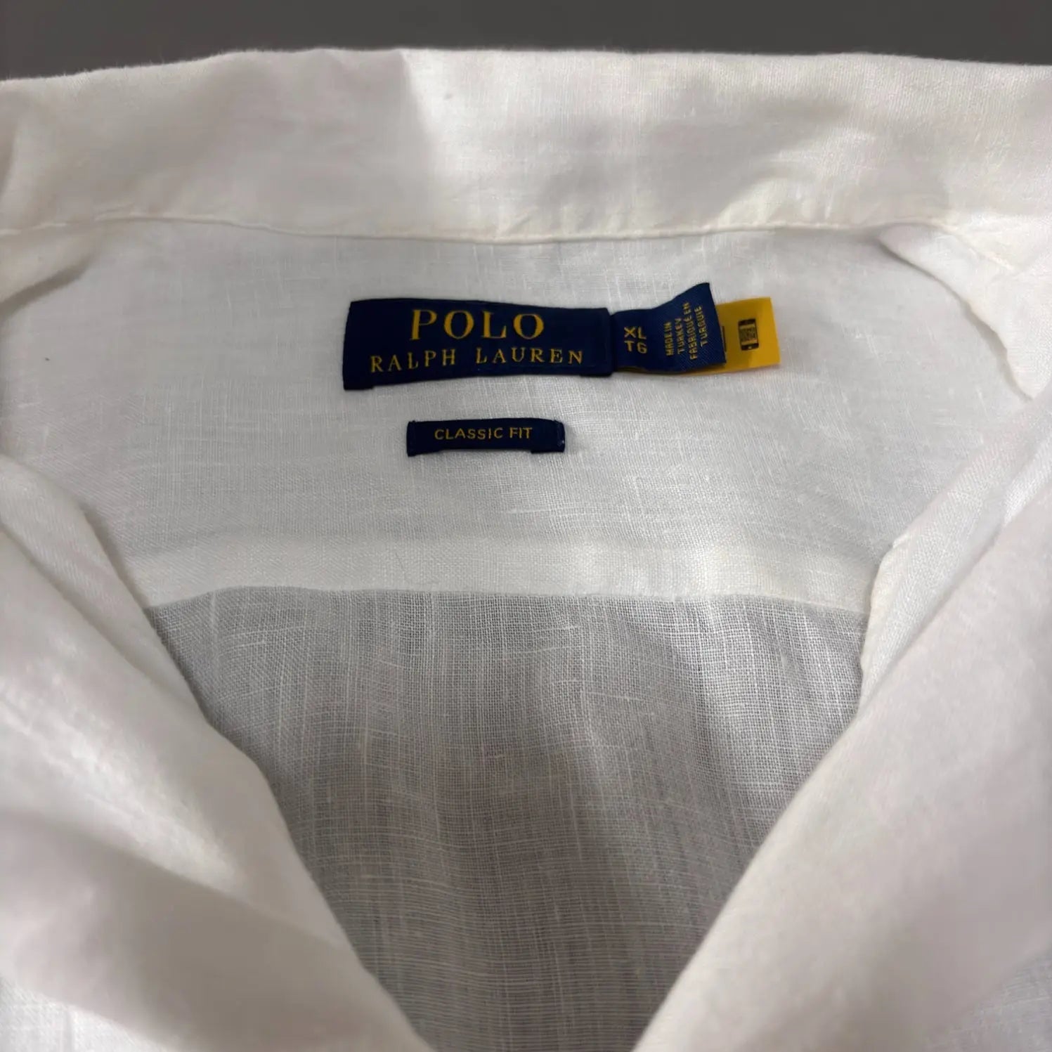 Linen White Polo Shirt Ralph Lauren - XL - New, Never Worn - Revaleur