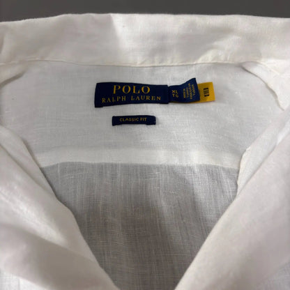 Linen White Polo Shirt Ralph Lauren - XL - New, Never Worn - Revaleur