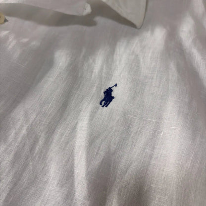 Linen White Polo Shirt Ralph Lauren - XL - New, Never Worn - Revaleur