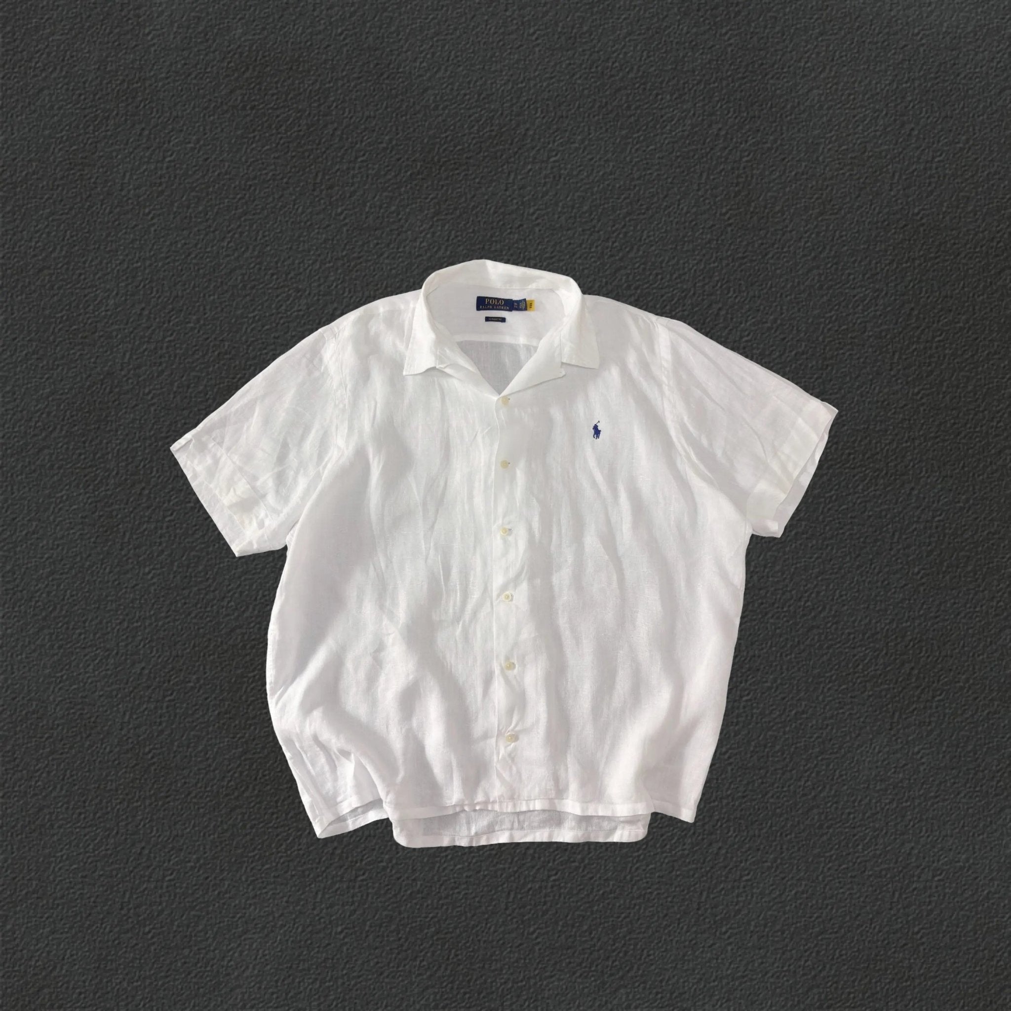 Linen White Polo Shirt Ralph Lauren - XL - New, Never Worn - Revaleur