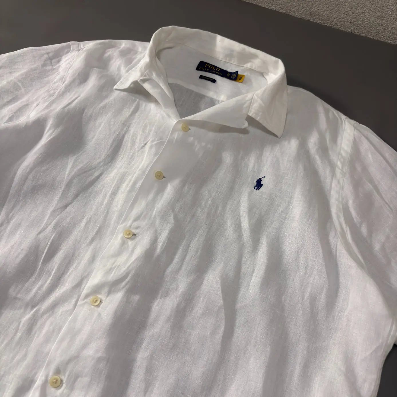 Linen White Polo Shirt Ralph Lauren - XL - New, Never Worn - Revaleur