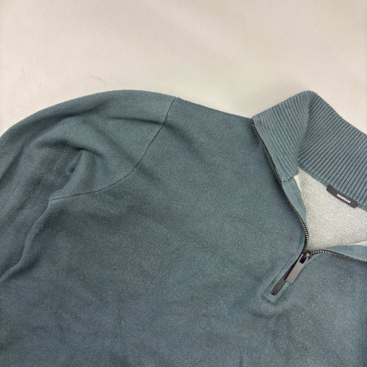 Navy Denham Half Zip - Men M - Very Good - Revaleur