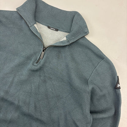 Navy Denham Half Zip - Men M - Very Good - Revaleur