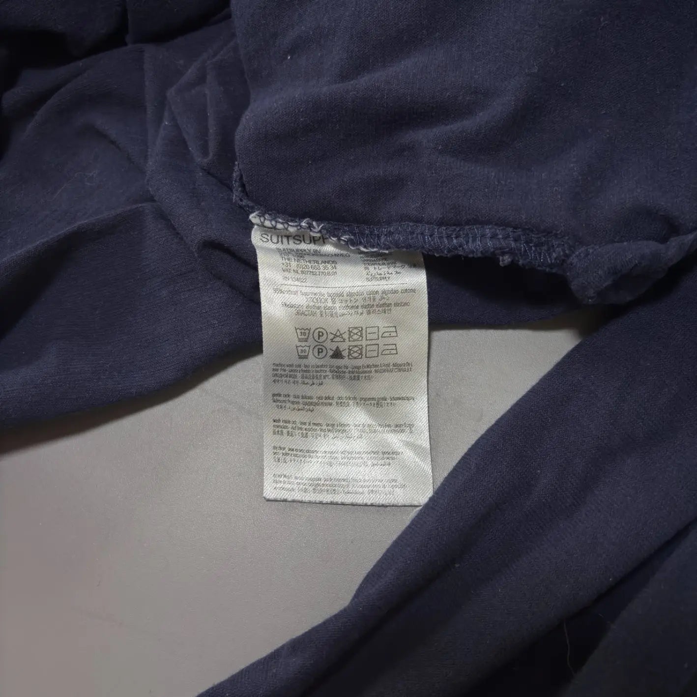 Navy Longsleeve Poloshirt Suitsupply - S - Excellent Condition - Revaleur