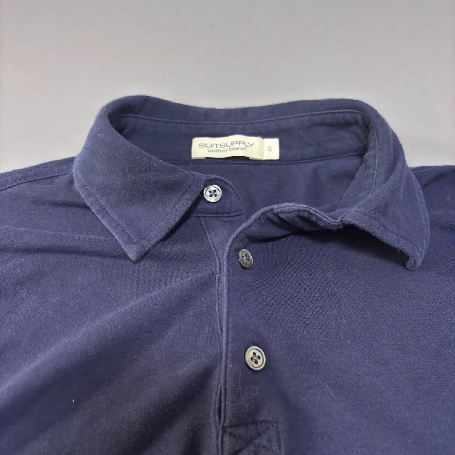 Navy Longsleeve Poloshirt Suitsupply - S - Excellent Condition - Revaleur