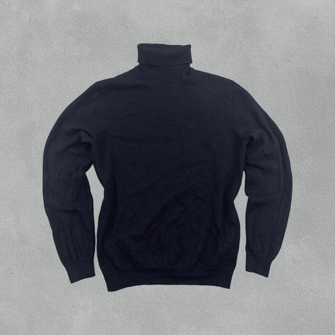 Navy Massimo Dutti Turtleneck - Women S - Very Good - Revaleur