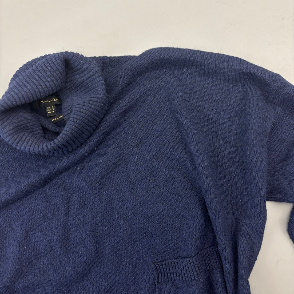 Navy Massimo Dutti Turtleneck - Women S - Very Good - Revaleur