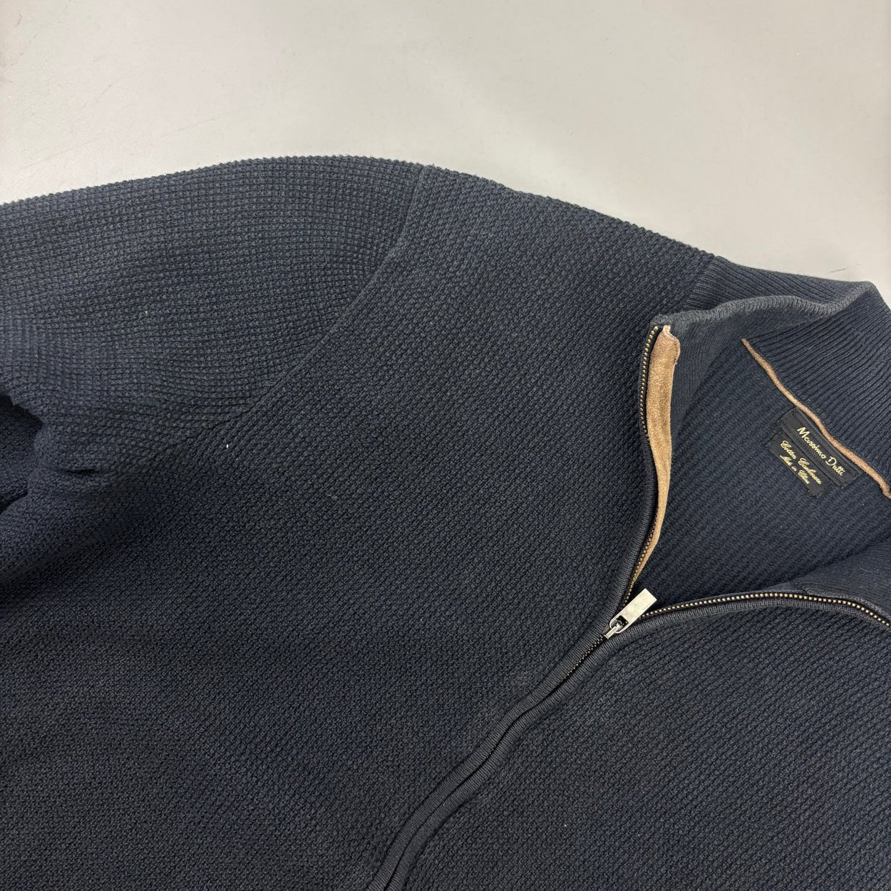Navy Massimo Dutti Zip Vest - Men XL - Very Good - Revaleur
