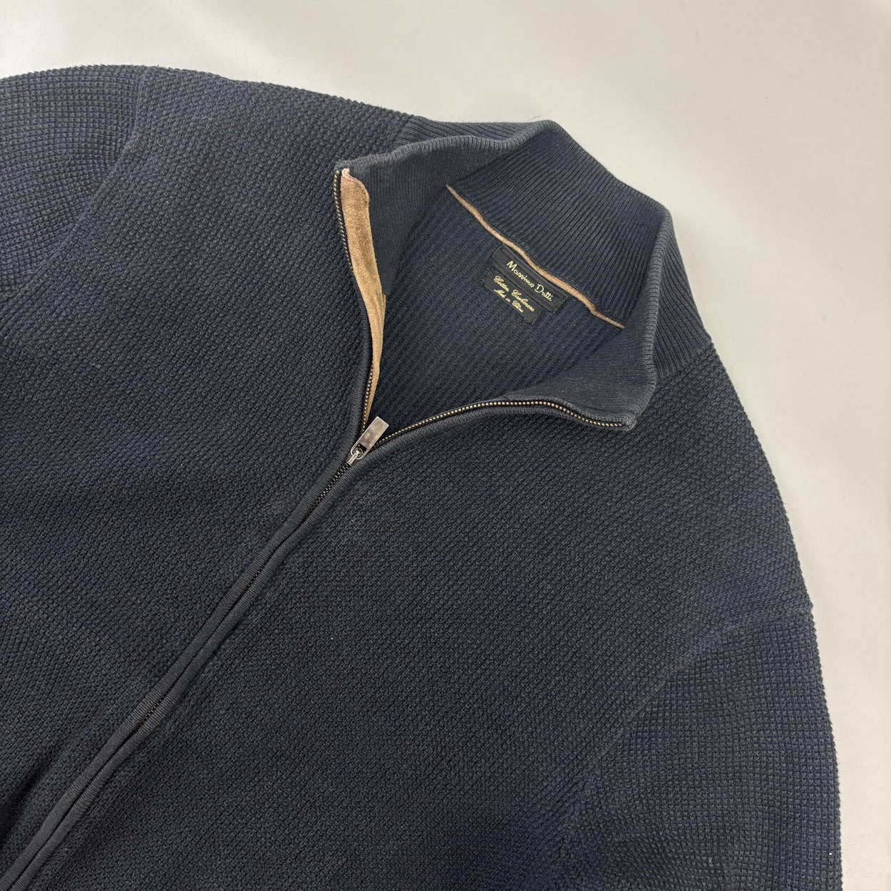 Navy Massimo Dutti Zip Vest - Men XL - Very Good - Revaleur