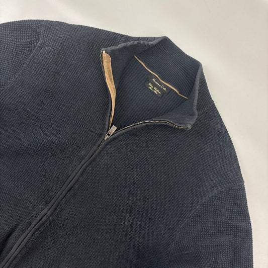 Navy Massimo Dutti Zip Vest - Men XL - Very Good - Revaleur