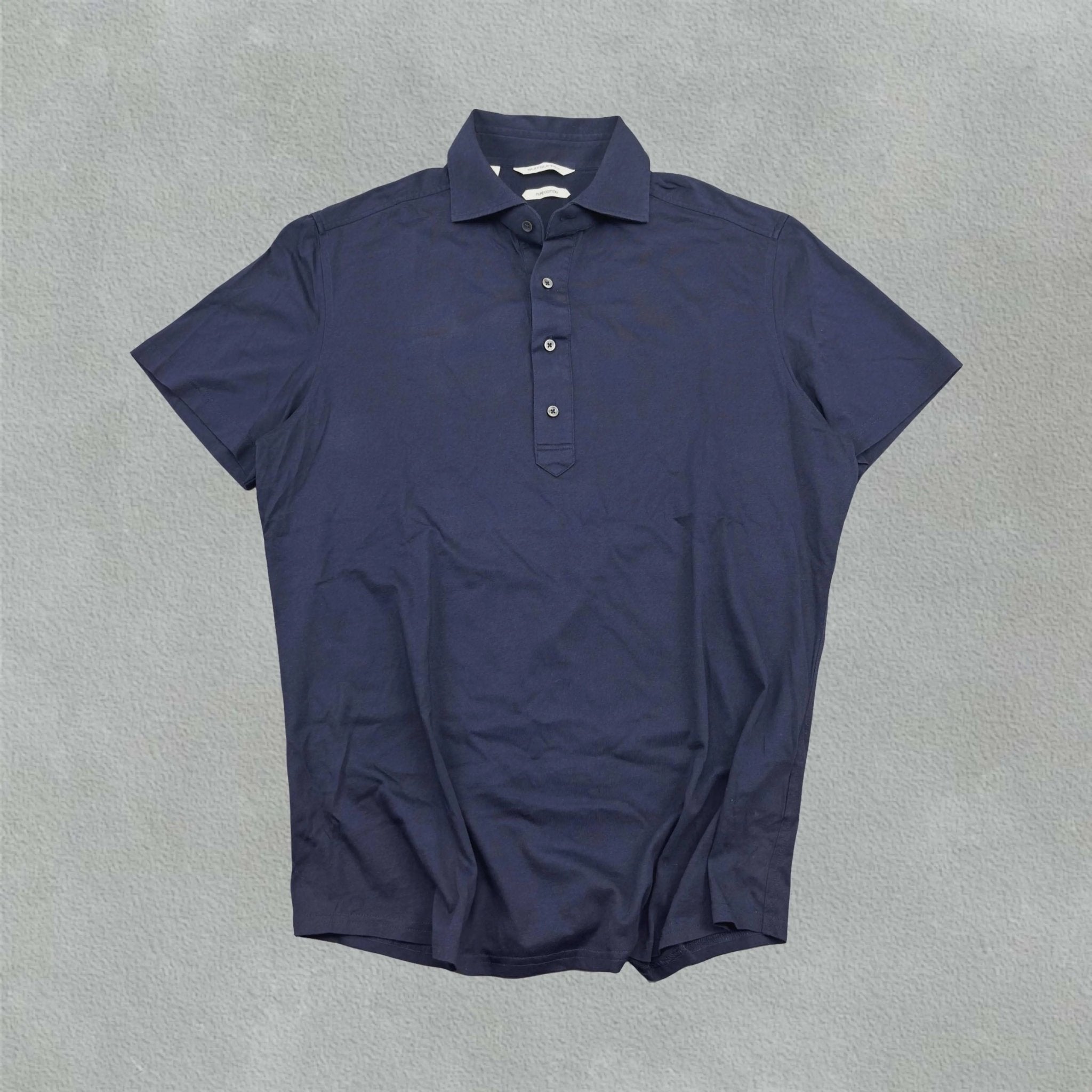 Navy Polo Shirt Suitsupply – L/W42 - Excellent Condition - Revaleur