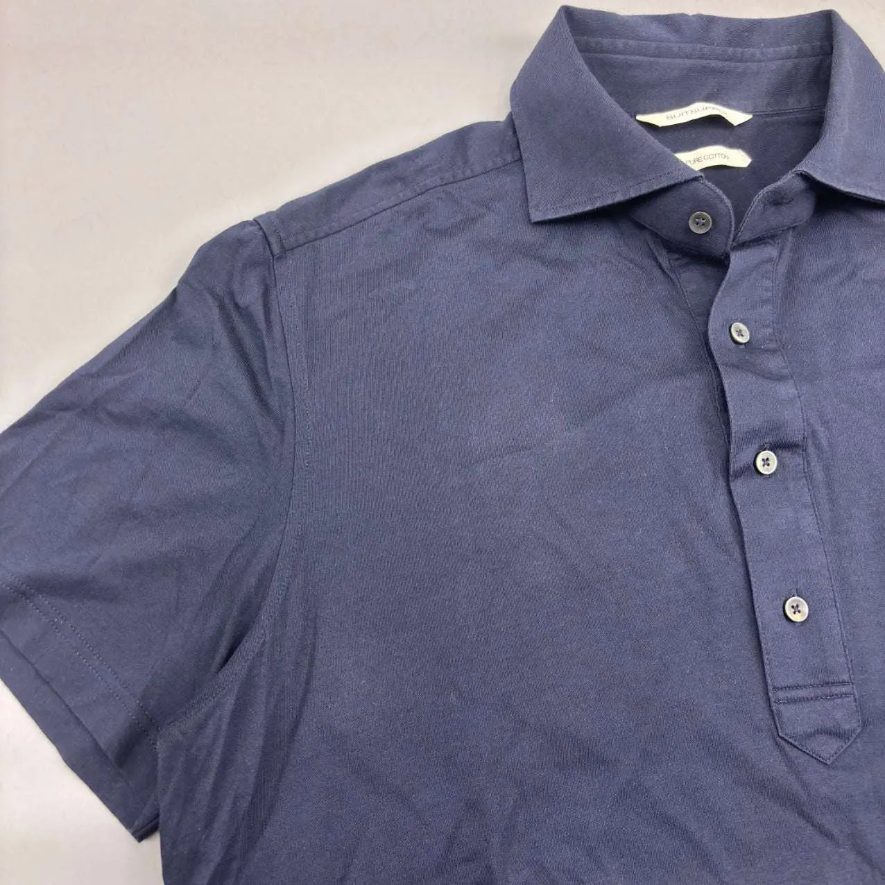 Navy Polo Shirt Suitsupply – L/W42 - Excellent Condition - Revaleur