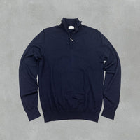 Navy Profuomo Half Zip - Men M - New - Revaleur