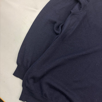 Navy Profuomo Half Zip - Men M - Very Good - Revaleur