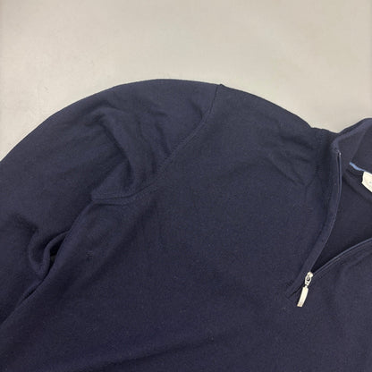 Navy Profuomo Half Zip - Men M - Very Good - Revaleur