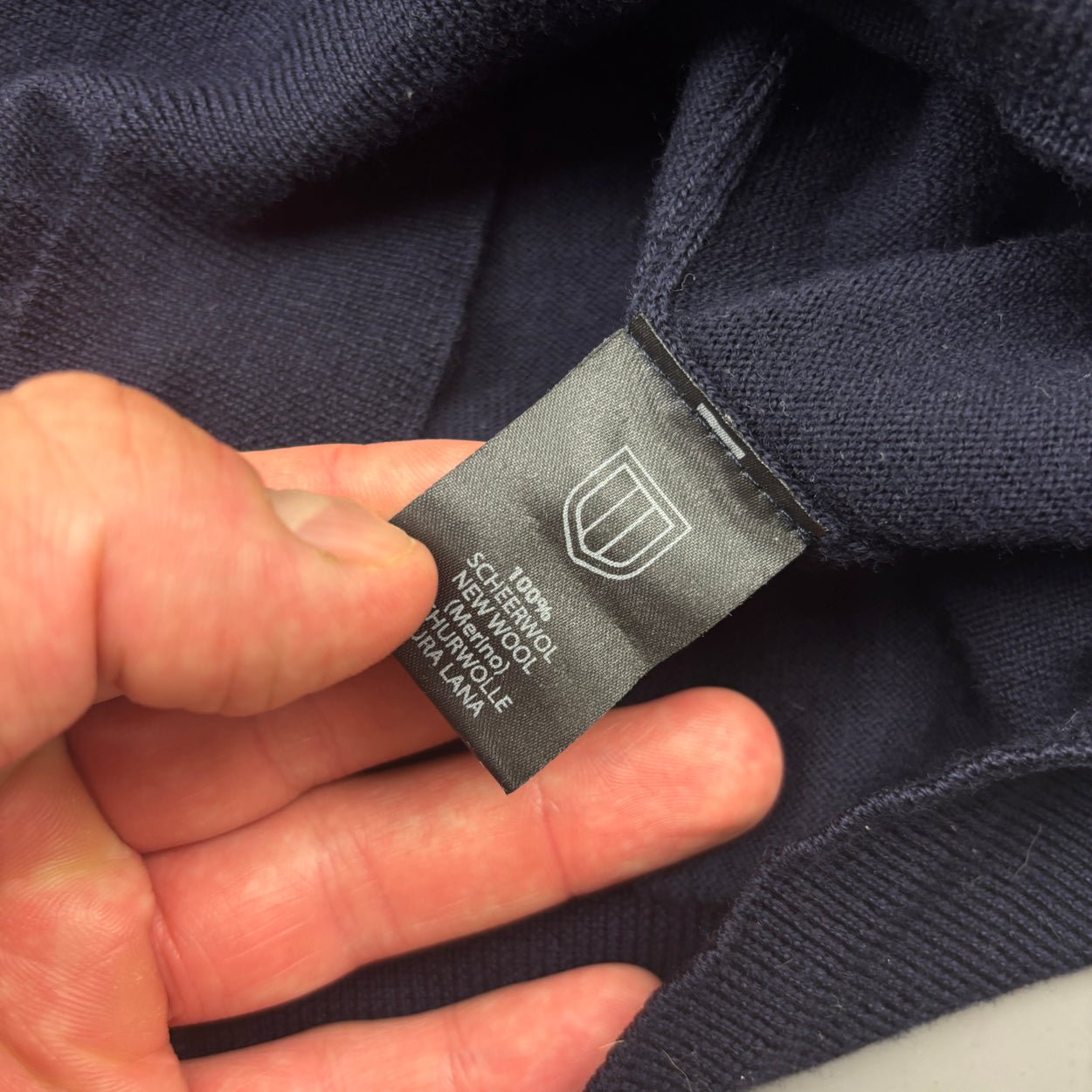 Navy Profuomo Half Zip - Men M - Very Good - Revaleur