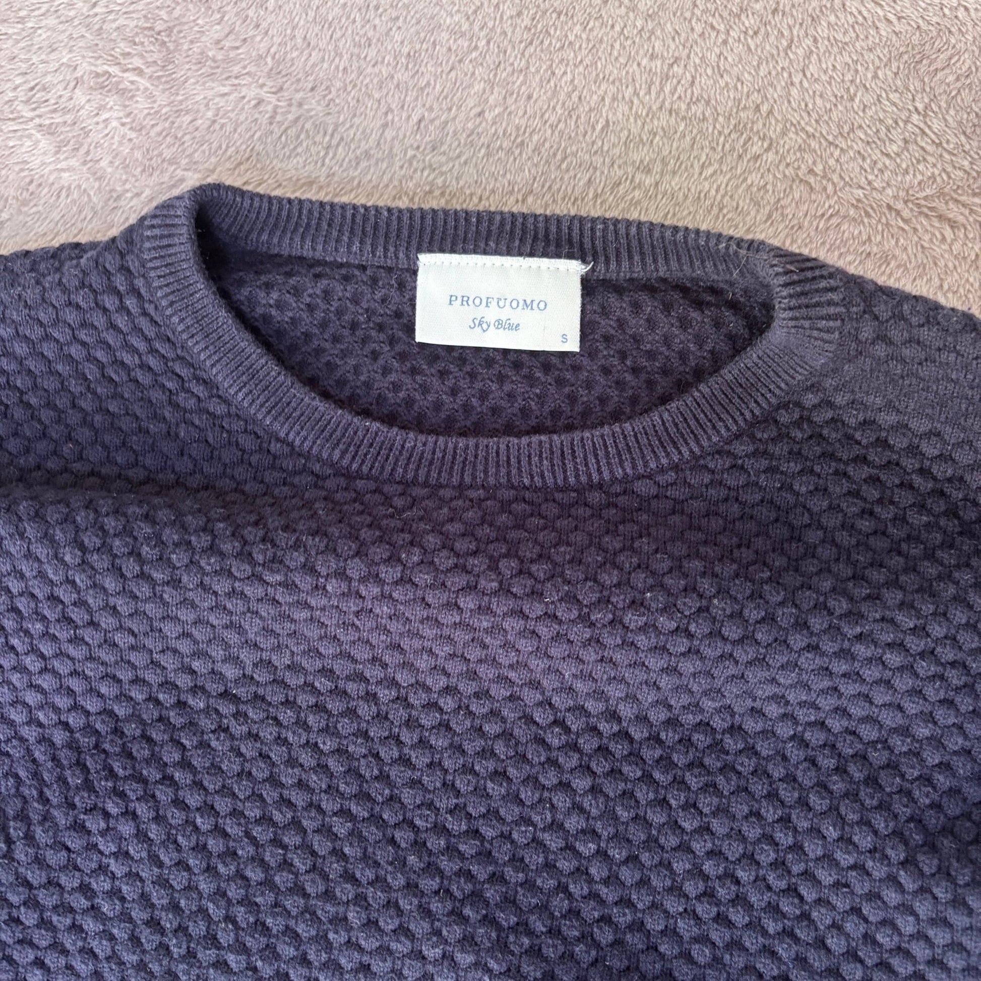 Navy Profuomo Sweater Men - S - Excellent Condition - Revaleur