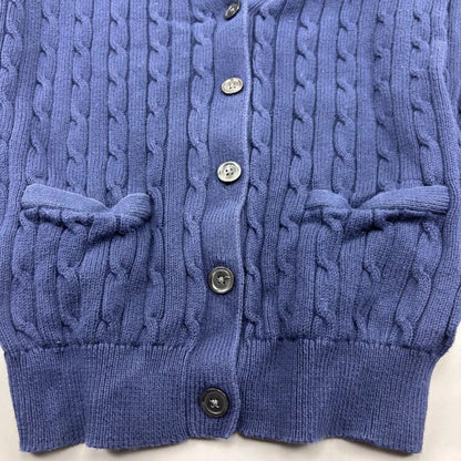 Navy Ralph Lauren Cable Knit Cardigan - M - Excellent Condition - Revaleur