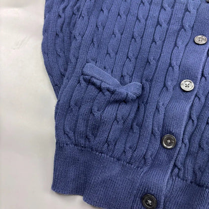 Navy Ralph Lauren Cable Knit Cardigan - M - Excellent Condition - Revaleur