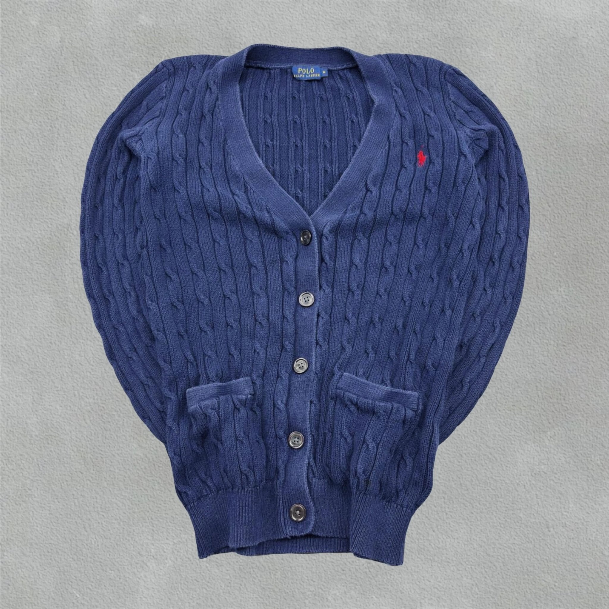 Navy Ralph Lauren Cardigan - M - Excellent Condition - Revaleur