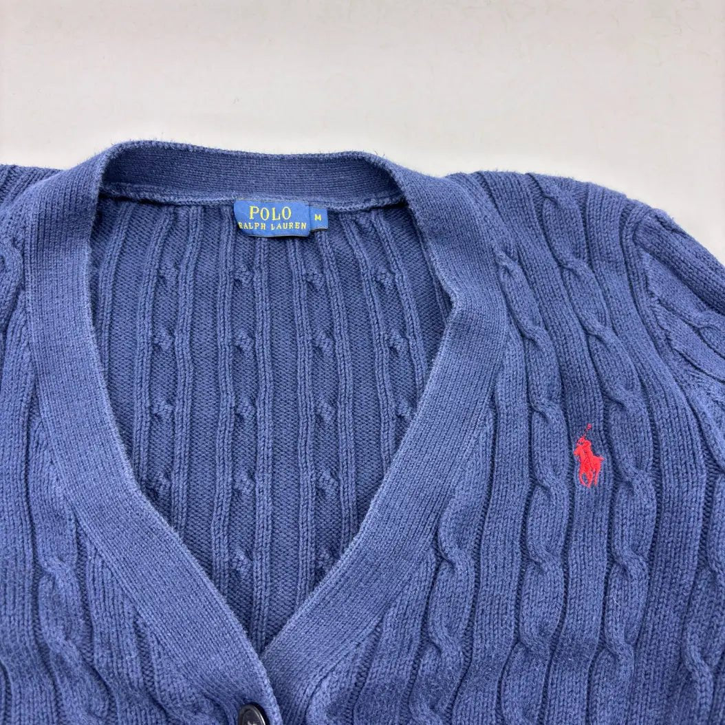 Navy Ralph Lauren Cardigan - M - Excellent Condition - Revaleur