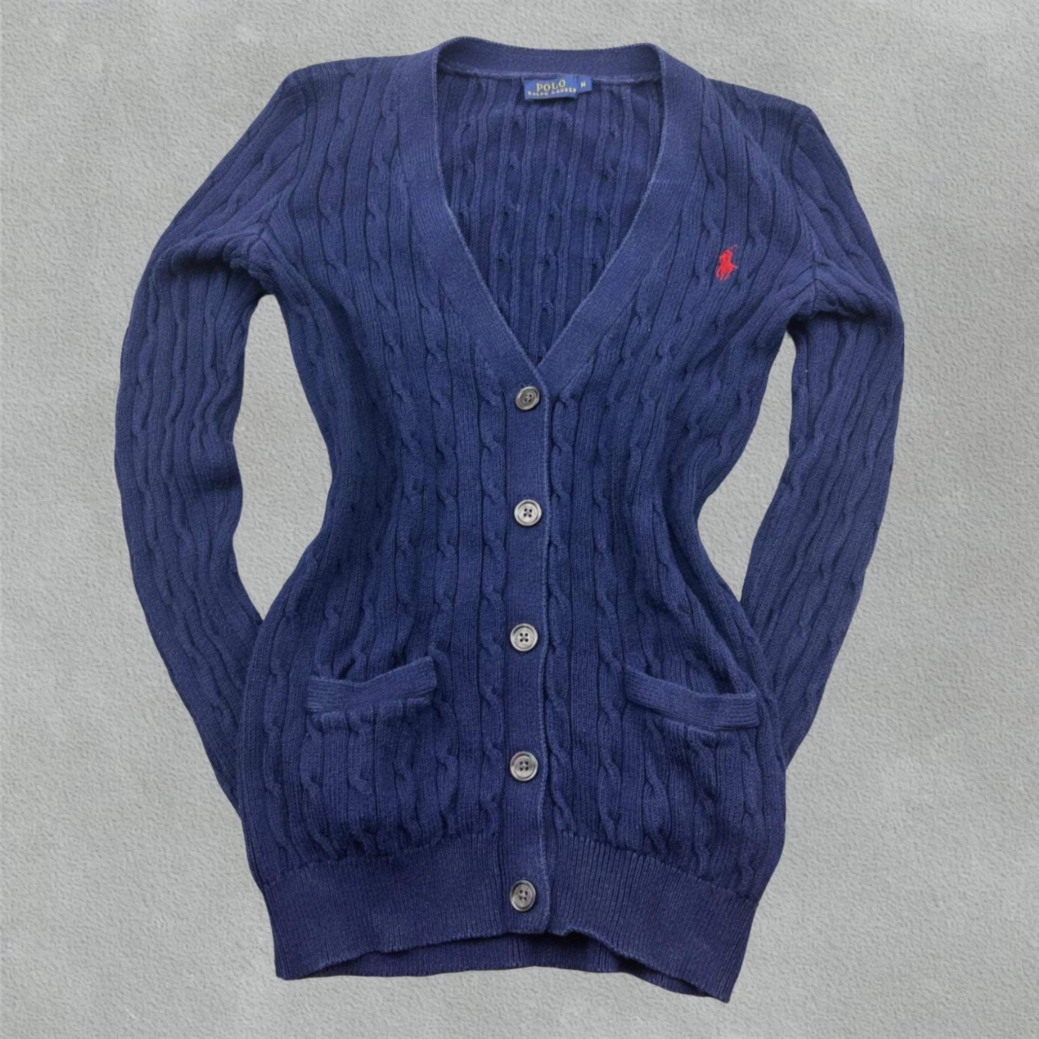 Navy Ralph Lauren Cardigan - M - New, Never Worn - Revaleur