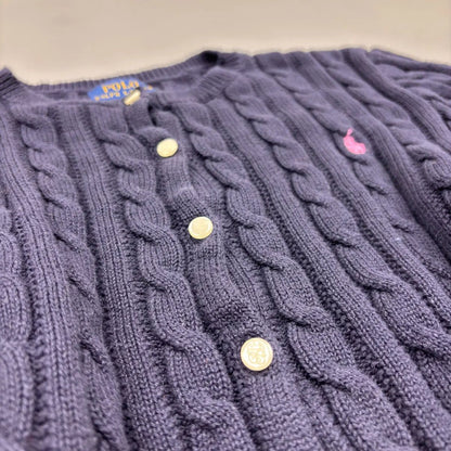 Navy Ralph Lauren Cardigan With Ruffle Hem - XL (Kids) - New, Never Worn - Revaleur
