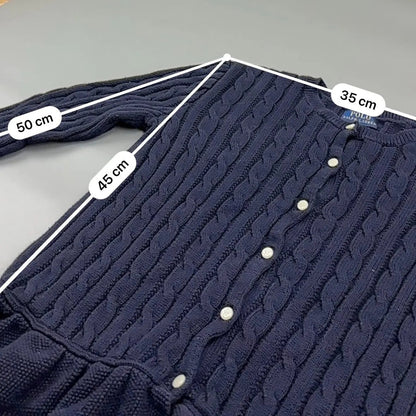 Navy Ralph Lauren Cardigan With Ruffle Hem - XL (Kids) - New, Never Worn - Revaleur