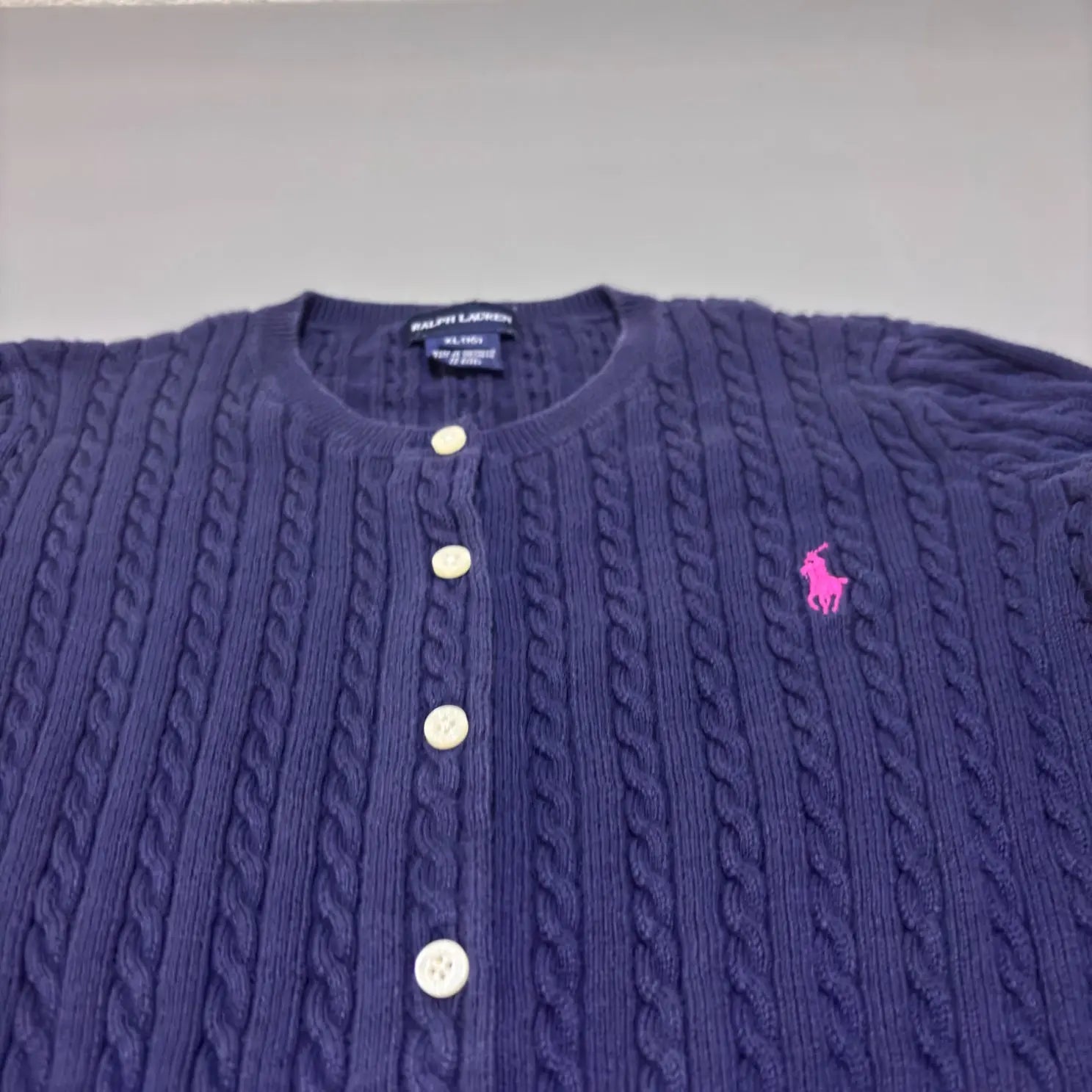 Navy Ralph Lauren Cardigan - XL (Kids) - New, Never Worn - Revaleur