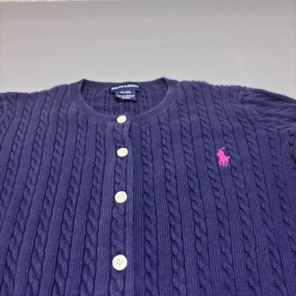 Navy Ralph Lauren Cardigan - XL (Kids) - New, Never Worn - Revaleur